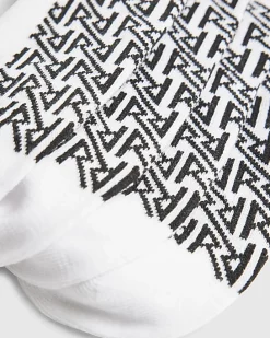 White RI Monogram Pack Of 7 Socks