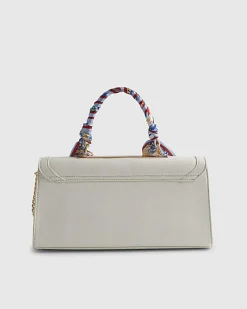 White Scarf Charm Tote Bag