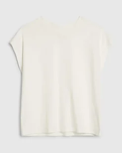 White Short Sleeve Loose Fit Top