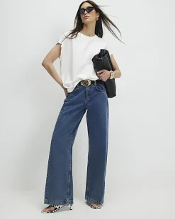 White Short Sleeve Loose Fit Top