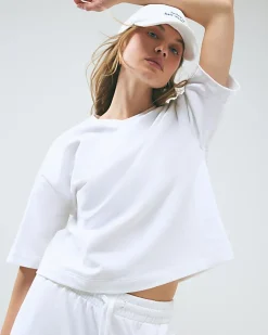 White Short Sleeve Sweatshirt