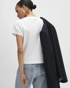 White Short Sleeve Twist Front T-Shirt