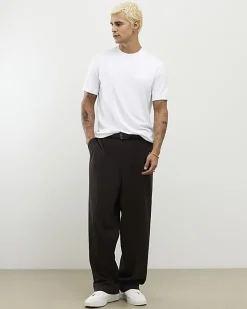 White Slim Fit Essential Knit T-shirt