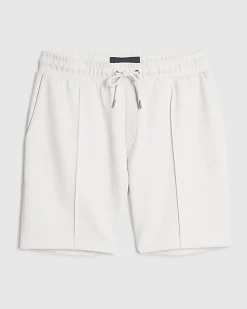 White Slim Fit Interlock Shorts