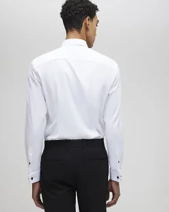 White Slim Fit Stretch Dress Shirt