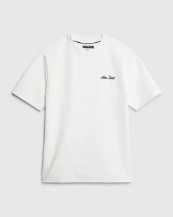 White Slim Fit Textured Midweight T-Shirt