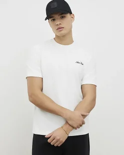 White Slim Fit Textured Midweight T-Shirt