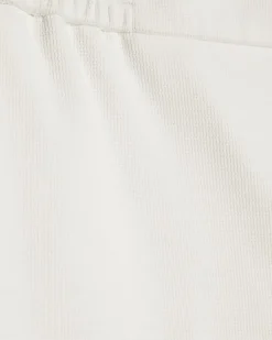 White Slim Fit Textured Shorts