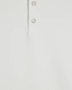 White Slim Fit Tipped Textured Polo Shirt