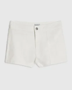 White Stretch Hotpant Denim Shorts
