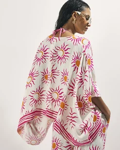 White Sun Print Blouse