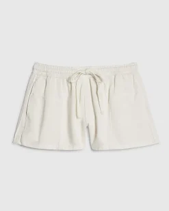 White Tencel Tie Waist Shorts