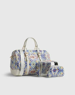 White Tile Print Barrell Bag Bundle