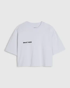 White What Now Embroidered T-Shirt