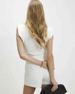 White Wrap Front Skort