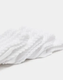 White zig zag socks multipack