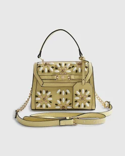 Yellow Mini Beaded Charm Tote