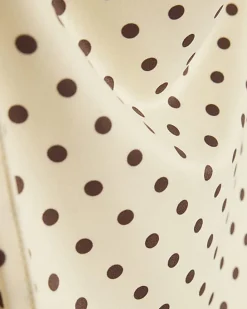 Yellow Polka Dot Frill Hem Tie Top