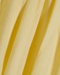 Yellow Poplin Bubble Hem Skirt