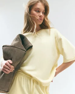 Yellow Short Sleeve Loopback T-shirt